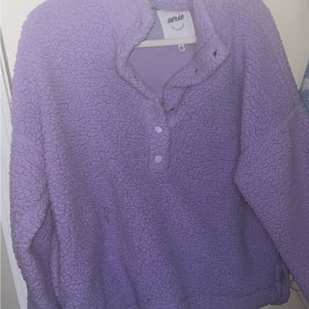 Aerie Lavender Fleece Pullover NWOT